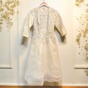 Miri Couture Beaded Cocktail Length Wedding Dress / Party Dress